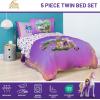 imageJay Franco Marvel Deadpool Queen Size Comforter Set  7 Piece Bedding Includes Sheet Set and Pillow Covers  Gray and Red Super Soft Cozy BeddingPurple  Unicorn Academy