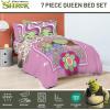 imageJay Franco Marvel Deadpool Queen Size Comforter Set  7 Piece Bedding Includes Sheet Set and Pillow Covers  Gray and Red Super Soft Cozy BeddingPurple  Shrek