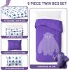 imageJay Franco Marvel Deadpool Queen Size Comforter Set  7 Piece Bedding Includes Sheet Set and Pillow Covers  Gray and Red Super Soft Cozy BeddingPurple  If