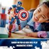 imageLEGO Marvel Captain America Construction Figure 76258 Buildable Marvel Action Figure Posable Marvel Collectible with Attachable Shield for Play and Display Avengers Toy for Boys and Girls Ages 812BlueRedWhite