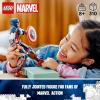 imageLEGO Marvel Captain America Construction Figure 76258 Buildable Marvel Action Figure Posable Marvel Collectible with Attachable Shield for Play and Display Avengers Toy for Boys and Girls Ages 812BlueRedWhite