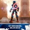 imageLEGO Marvel Captain America Construction Figure 76258 Buildable Marvel Action Figure Posable Marvel Collectible with Attachable Shield for Play and Display Avengers Toy for Boys and Girls Ages 812BlueRedWhite