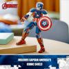 imageLEGO Marvel Captain America Construction Figure 76258 Buildable Marvel Action Figure Posable Marvel Collectible with Attachable Shield for Play and Display Avengers Toy for Boys and Girls Ages 812BlueRedWhite