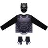imageMARVEL Avengers Child Halloween Costume DressUp Box  MediumSize Tops Gloves and Plastic Masks of Captain America Hulk and Black Panther  Size M 810
