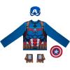 imageMARVEL Avengers Child Halloween Costume DressUp Box  MediumSize Tops Gloves and Plastic Masks of Captain America Hulk and Black Panther  Size M 810