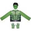 imageMARVEL Avengers Child Halloween Costume DressUp Box  MediumSize Tops Gloves and Plastic Masks of Captain America Hulk and Black Panther  Size M 810