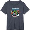 imageMarvel  Avengers Paper Rip TShirtHeather Blue