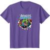 imageMarvel  Avengers Paper Rip TShirtPurple Heather