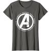imageMarvel Avengers Endgame Logo Heroes and Legends TShirtAsphalt Grey