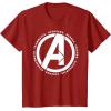 imageMarvel Avengers Endgame Logo Heroes and Legends TShirtCranberry Red