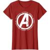 imageMarvel Avengers Endgame Logo Heroes and Legends TShirtCranberry Red