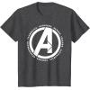 imageMarvel Avengers Endgame Logo Heroes and Legends TShirtDark Heather Grey