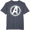 imageMarvel Avengers Endgame Logo Heroes and Legends TShirtHeather Blue