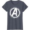 imageMarvel Avengers Endgame Logo Heroes and Legends TShirtHeather Blue