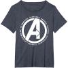 imageMarvel Avengers Endgame Logo Heroes and Legends TShirtHeather Blue