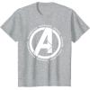 imageMarvel Avengers Endgame Logo Heroes and Legends TShirtHeather Grey