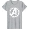 imageMarvel Avengers Endgame Logo Heroes and Legends TShirtHeather Grey