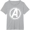 imageMarvel Avengers Endgame Logo Heroes and Legends TShirtHeather Grey