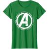 imageMarvel Avengers Endgame Logo Heroes and Legends TShirtKelly Green