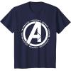 imageMarvel Avengers Endgame Logo Heroes and Legends TShirtNavy Blue