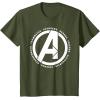 imageMarvel Avengers Endgame Logo Heroes and Legends TShirtOlive Green