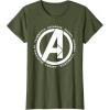 imageMarvel Avengers Endgame Logo Heroes and Legends TShirtOlive Green