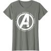 imageMarvel Avengers Endgame Logo Heroes and Legends TShirtOlive Heather
