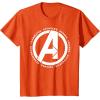 imageMarvel Avengers Endgame Logo Heroes and Legends TShirtOrange