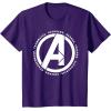 imageMarvel Avengers Endgame Logo Heroes and Legends TShirtPurple