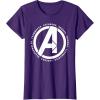 imageMarvel Avengers Endgame Logo Heroes and Legends TShirtPurple