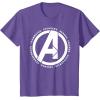 imageMarvel Avengers Endgame Logo Heroes and Legends TShirtPurple Heather