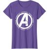 imageMarvel Avengers Endgame Logo Heroes and Legends TShirtPurple Heather