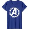 imageMarvel Avengers Endgame Logo Heroes and Legends TShirtRoyal Blue