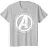 imageMarvel Avengers Endgame Logo Heroes and Legends TShirtSilver Grey