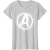 imageMarvel Avengers Endgame Logo Heroes and Legends TShirtSilver Grey