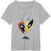 imageMarvel Deadpool ampamp Wolverine Come Together Friendship Poster TShirtHeather Grey