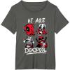 imageMarvel Deadpool ampamp Wolverine We Are Deadpool Face Panels TShirtAsphalt Grey