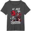 imageMarvel Deadpool ampamp Wolverine We Are Deadpool Face Panels TShirtDark Heather Grey
