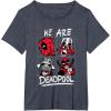 imageMarvel Deadpool ampamp Wolverine We Are Deadpool Face Panels TShirtHeather Blue