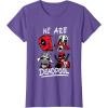 imageMarvel Deadpool ampamp Wolverine We Are Deadpool Face Panels TShirtPurple Heather