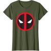 imageMarvel Studios Deadpool ampamp Wolverine Bold Deadpool Symbol TShirtOlive Green