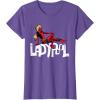 imageMarvel Studios Deadpool ampamp Wolverine Ladypool Toony Art TShirtPurple Heather