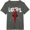 imageMarvel Studios Deadpool ampamp Wolverine Ladypool with Swords TShirtAsphalt Grey