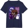 imageMarvel Studios The Marvels Nick Fury and Flerkittens Cute TShirtNavy Blue