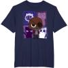 imageMarvel Studios The Marvels Nick Fury and Flerkittens Cute TShirtNavy Blue