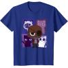 imageMarvel Studios The Marvels Nick Fury and Flerkittens Cute TShirtRoyal Blue
