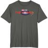 imageMarvel Studios The Marvels Official Movie Logo TShirtAsphalt Grey
