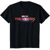imageMarvel Studios The Marvels Official Movie Logo TShirtBlack