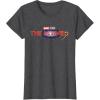 imageMarvel Studios The Marvels Official Movie Logo TShirtDark Heather Grey