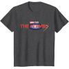 imageMarvel Studios The Marvels Official Movie Logo TShirtDark Heather Grey